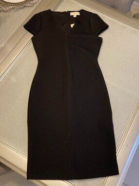 MICHAEL KORS NWT WOMEN'S BLACK V-NECK DRESS SIZE M